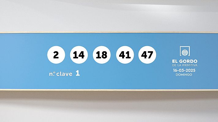 SELAE - Sorteo de la Lotería Gordo de la Primitiva del 16/03/2025