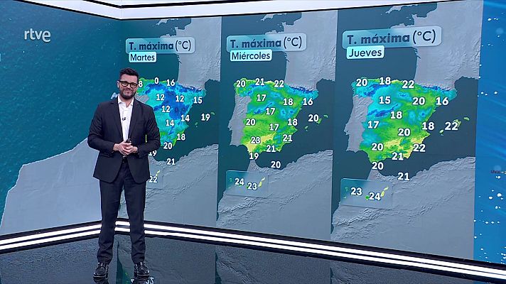 El tiempo - Máximas aumentarán en los archipiélagos y Pirineos y descenderán en este de la meseta Norte y Sistema Ibérico