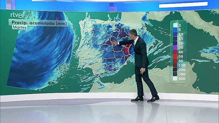 El tiempo - Precipitaciones fuertes y persistentes en el suroeste peninsular