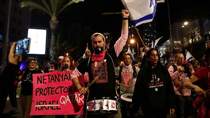 La tarde en 24h - Crece la tensión interna en Israel por la decisión de Netanyahu de expulsar al jefe del Shin Bet