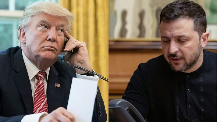Telediario 2 - Trump y Zelenski se muestran optimistas sobre la tregua en Ucrania: "Va por el buen camino"