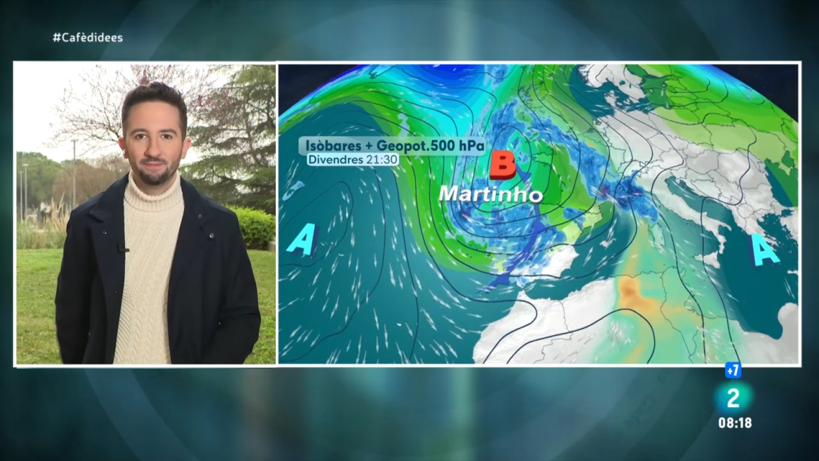 El Temps - Borrasca Martinho: divendres de pluja i cap de setmana canviant i hivernal | Veure