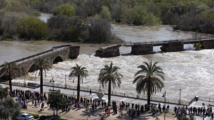 Telediario Fin de Semana - El puente romano de Talavera de la Reina colapsa ante la crecida del Tajo