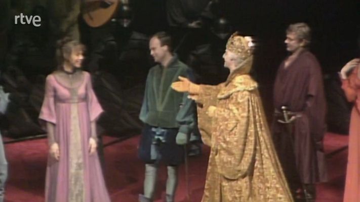 Congrés Internacional de Teatre a Catalunya 1985 - Núria Espert, La Cubana, assaig general de 'Kung Lear'