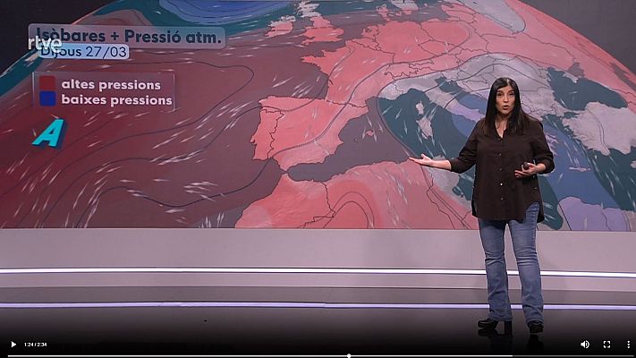 El temps - Dimarts de ruixats i tempestes. Dimecres de sol i bonança