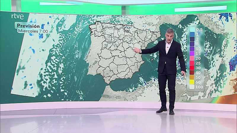 Chubascos localmente fuertes y con tormenta en Baleares, mitad norte de la fachada oriental peninsular, entorno del medio-bajo Ebro y Andalucía - ver ahora