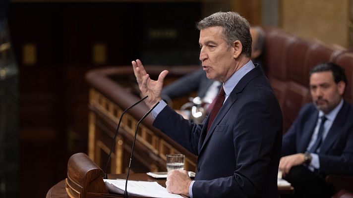 Modo Digital - Feijóo tacha a Sánchez en el Congreso de "adalid de la decadencia y la descomposición"