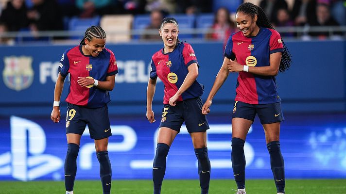 Fútbol - Claudia Pina y Salma Paralluelo ponen en valor el pase del Barça a semifinales de la Champions League por séptimo año consecutivo