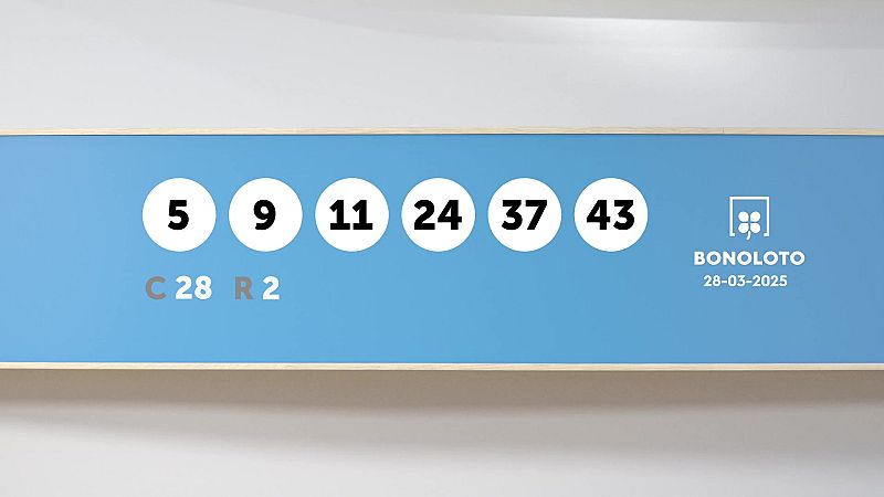 Sorteo de la Lotería Bonoloto del 28/03/2025 - Ver ahora