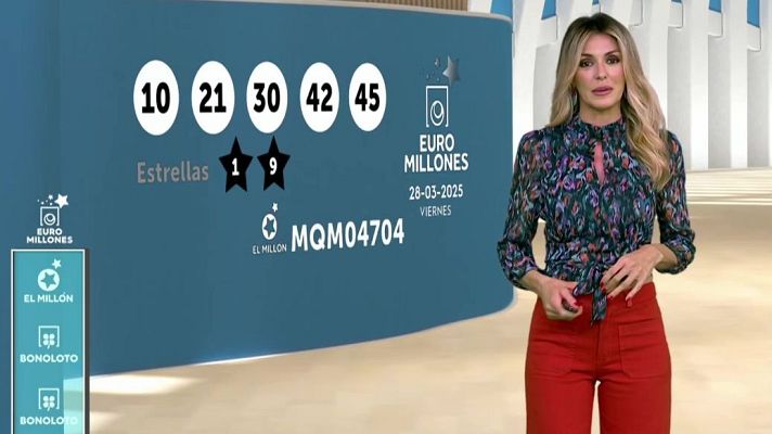Loterías - Sorteo de la Bonoloto y Euromillones del 28/03/2025