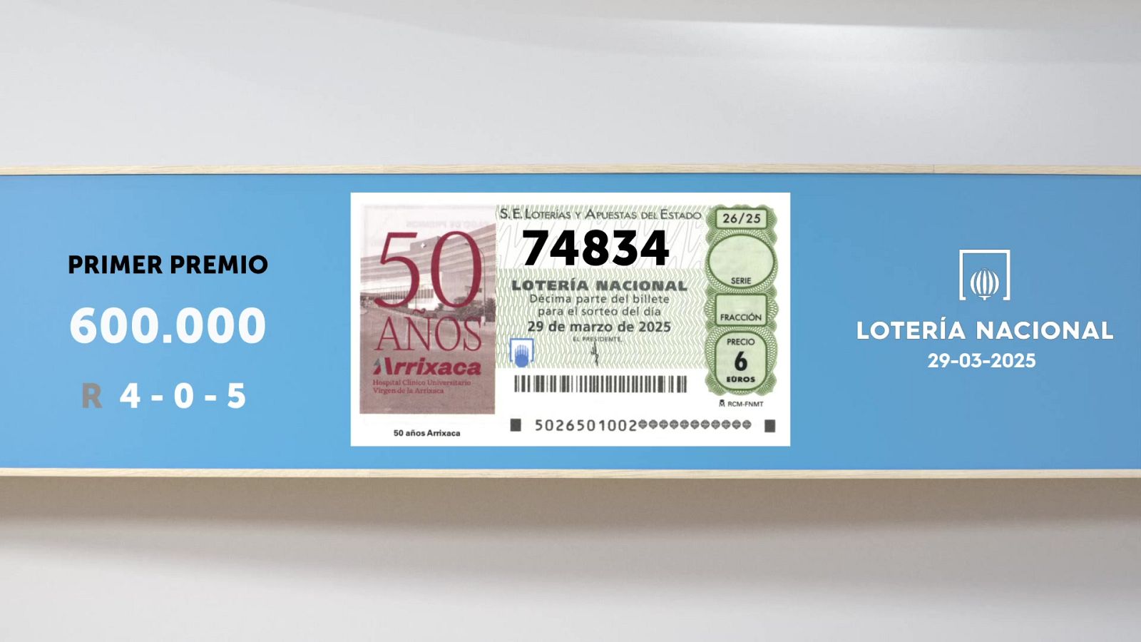 Sorteo de la Lotería Nacional del 29/03/2025 - Ver ahora