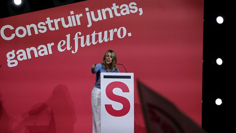 Yolanda Díaz hace un llamamiento a la unidad de la izquierda en la asamblea de Sumar