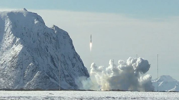 Telediario Fin de Semana - El cohete alemán Spectrum se estrella segundos después de despegar desde Noruega