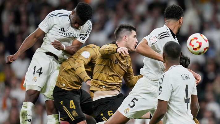 Copa del Rey - Real Madrid - Real Sociedad | Tchouaméni marca de cabeza el 3-3