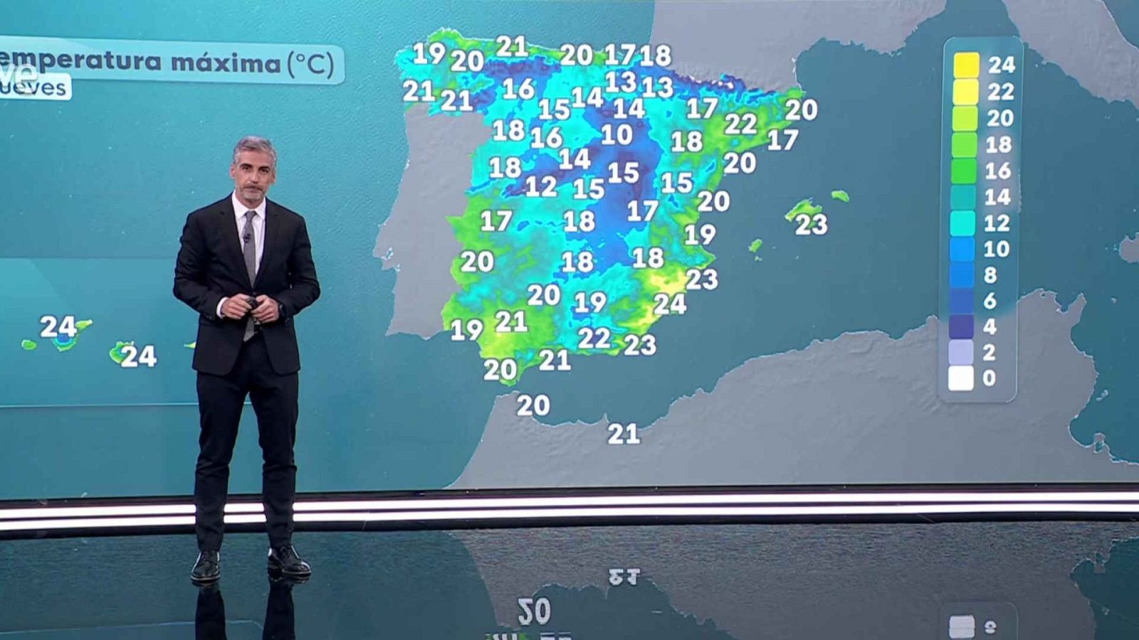 Máximas en descenso general, notablemente, incluso extraordinario, en el tercio nordeste peninsular - ver ahora