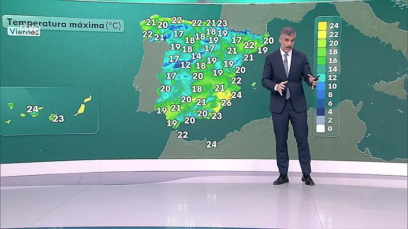 Probabilidad de precipitaciones fuertes en el oeste y cumbres de las islas occidentales de Canarias - ver ahora