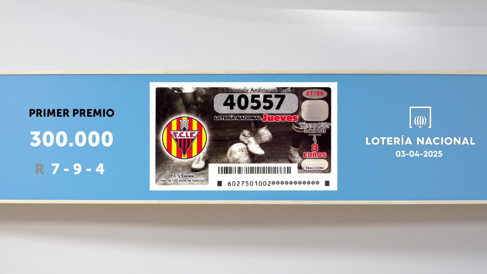 Sorteo de la Lotería Nacional del 03/04/2025 - Ver ahora