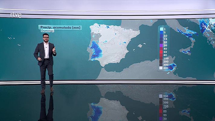 El tiempo - Chubascos ocasionalmente fuertes en el tercio suroccidental peninsular