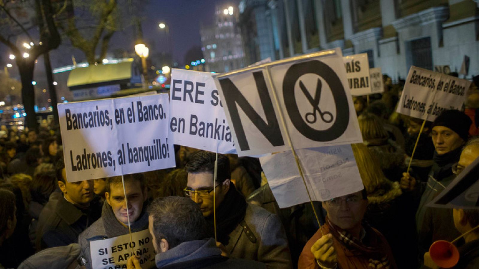 Manifestación contra el ERE en Bankia