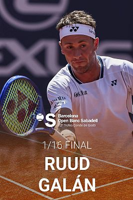 ATP 500 Barcelona Trofeo Conde de Godó: Casper Ruud - Daniel Elahi Galán