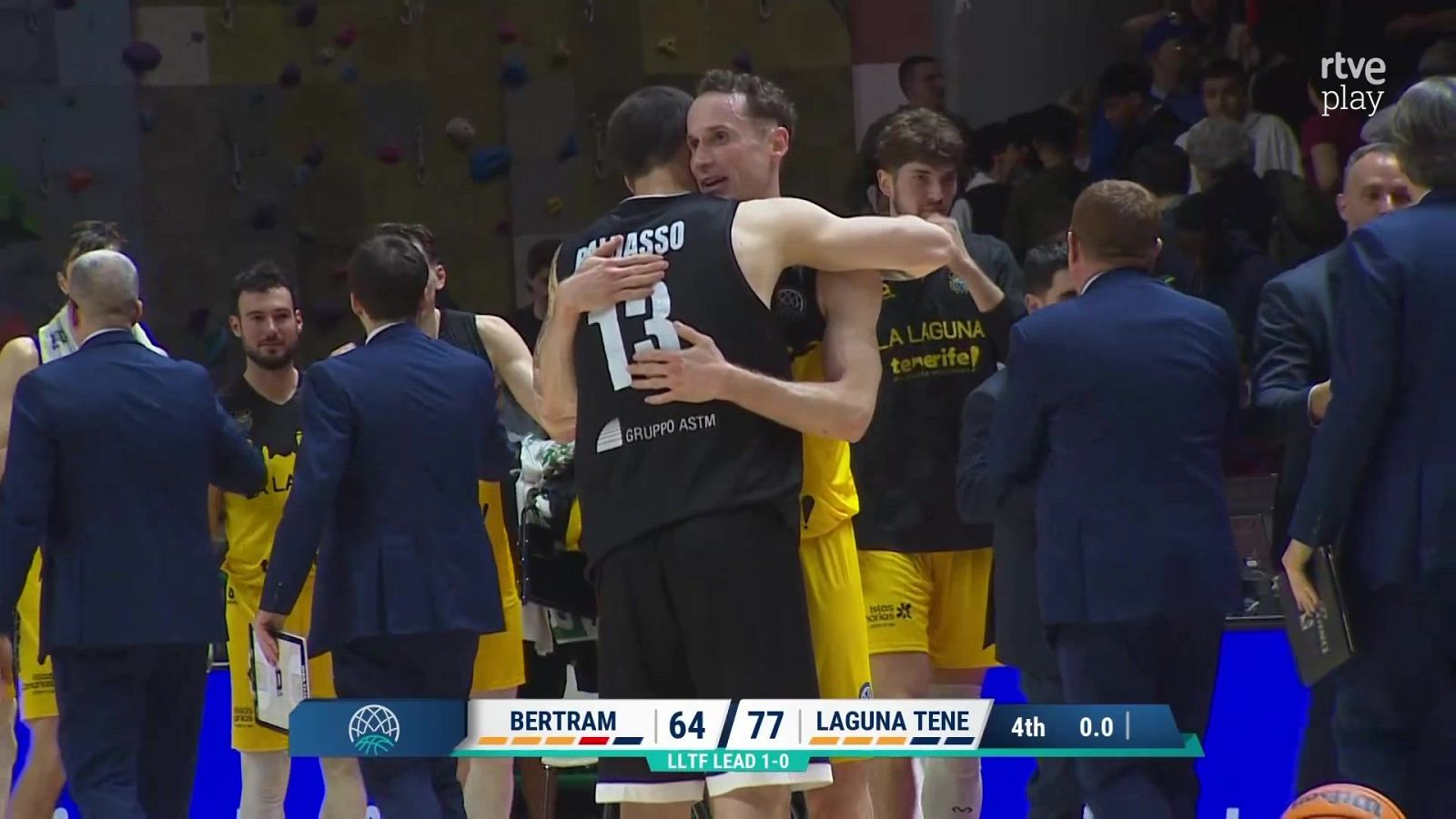 La Laguna Tenerife a la "Final Four" de la Champions League tras ganar al Bertram Derthona - Baloncesto en RTVE | Ver