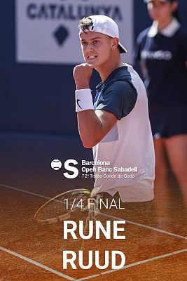 ATP 500 Barcelona Trofeo Conde de Godó. ¼ final: Holger Rune - Casper Ruud
