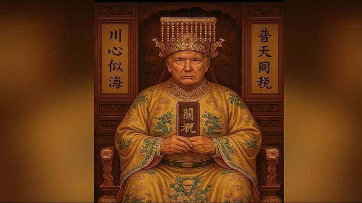 Telediario Fin de Semana - China se llena de chistes y memes sobre Trump y los aranceles