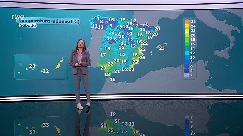 Temperaturas máximas en descenso notable en amplias zonas de interior de la mitad este peninsular - ver ahora