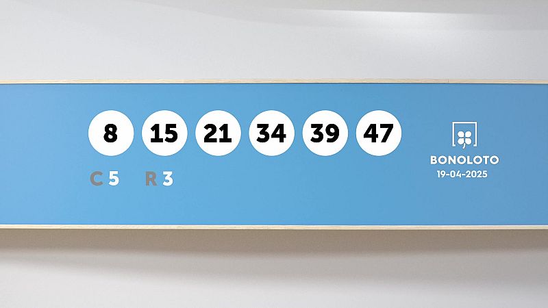 Sorteo de la Lotería Bonoloto del 19/04/2025 - Ver ahora