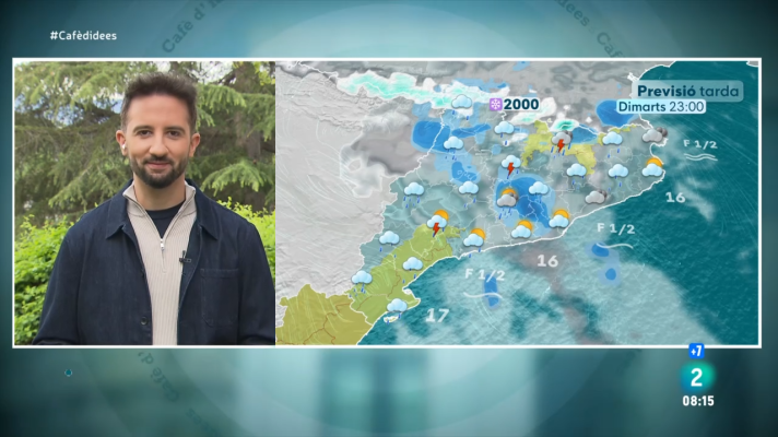 El temps - Dimarts de xàfecs i tempestes, però Sant Jordi tranquil i agradable