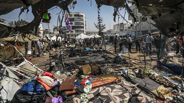Telediario 1 - El papa que no falló en su llamada diaria a Gaza