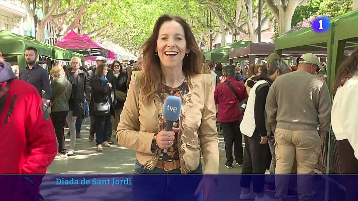 L'Informatiu - La Rambla Ferran de Lleida, de gom a gom per Sant Jordi