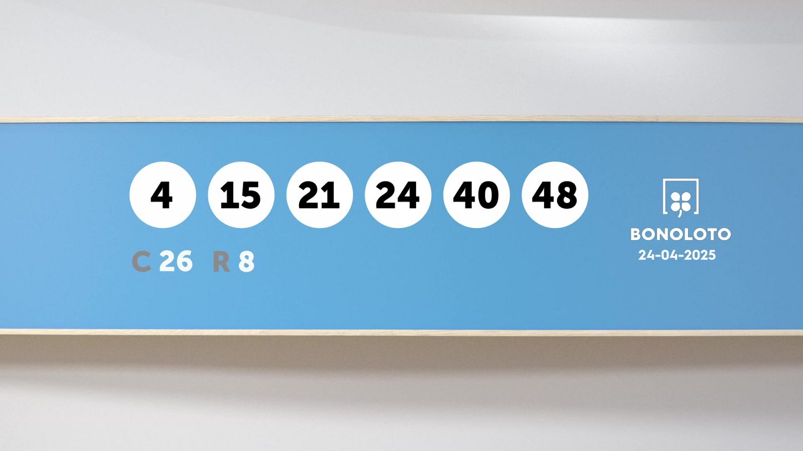 Sorteo de la Lotería Bonoloto del 24/04/2025 - Ver ahora