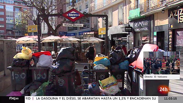 Informativo 24h - Quinto día de huelga de basuras en Madrid
