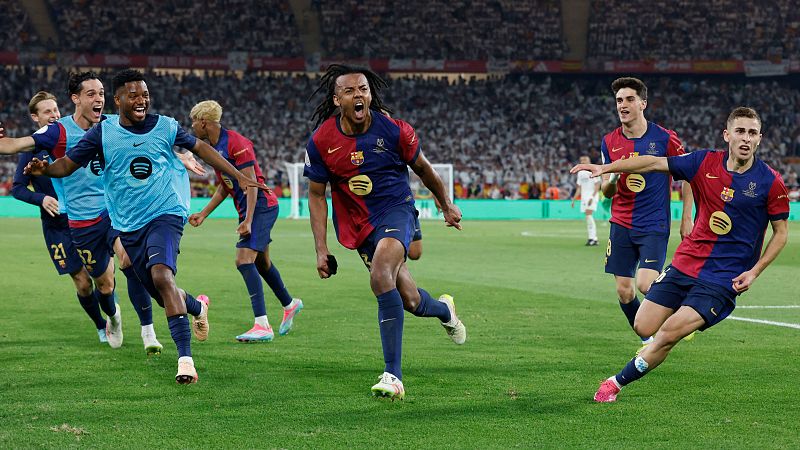 Barcelona 3-2 Real Madrid (115') Gol de Kounde en la final de la Copa - Copa del Rey | Ver