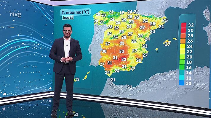 El tiempo - Máximas en descenso en el área mediterránea y en ascenso en Canarias y en el resto de la Península