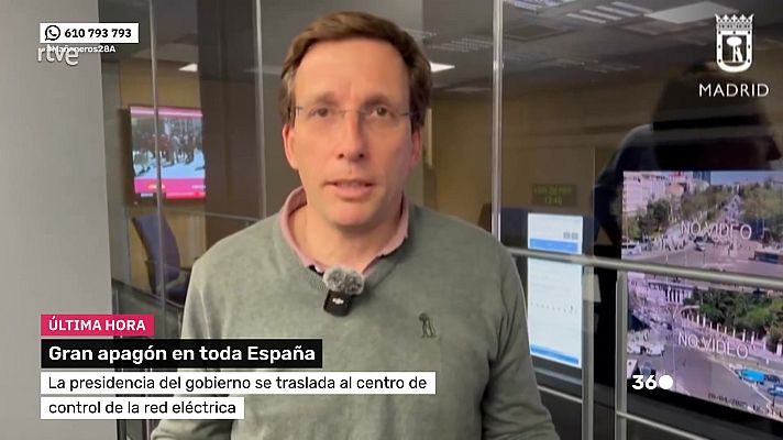  - Apagón España: Martínez-Almeida: "Solicito a todos los madrileños evitar los desplazamientos"