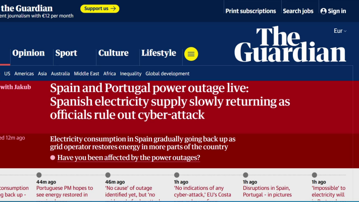 Informativo 24h - El apagón eléctrico masivo de España en la prensa internacional