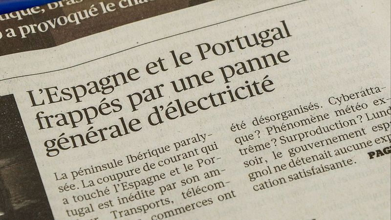 El apagón masivo abre portadas en grandes medios internacionales