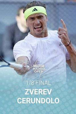 ATP Mutua Madrid Open: Alexander Zverev - Francisco Cerúndolo.