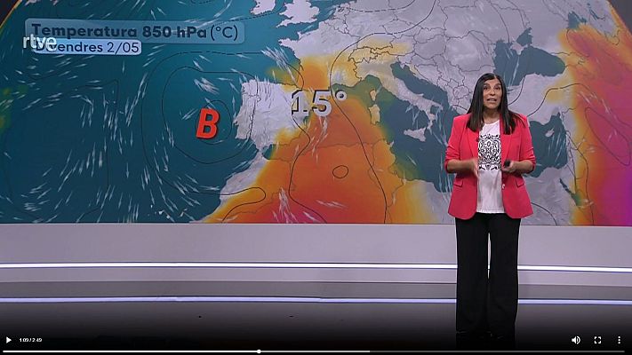 El temps - Pont de Maig: sol, ruixats i tempestes, pols africana i calor