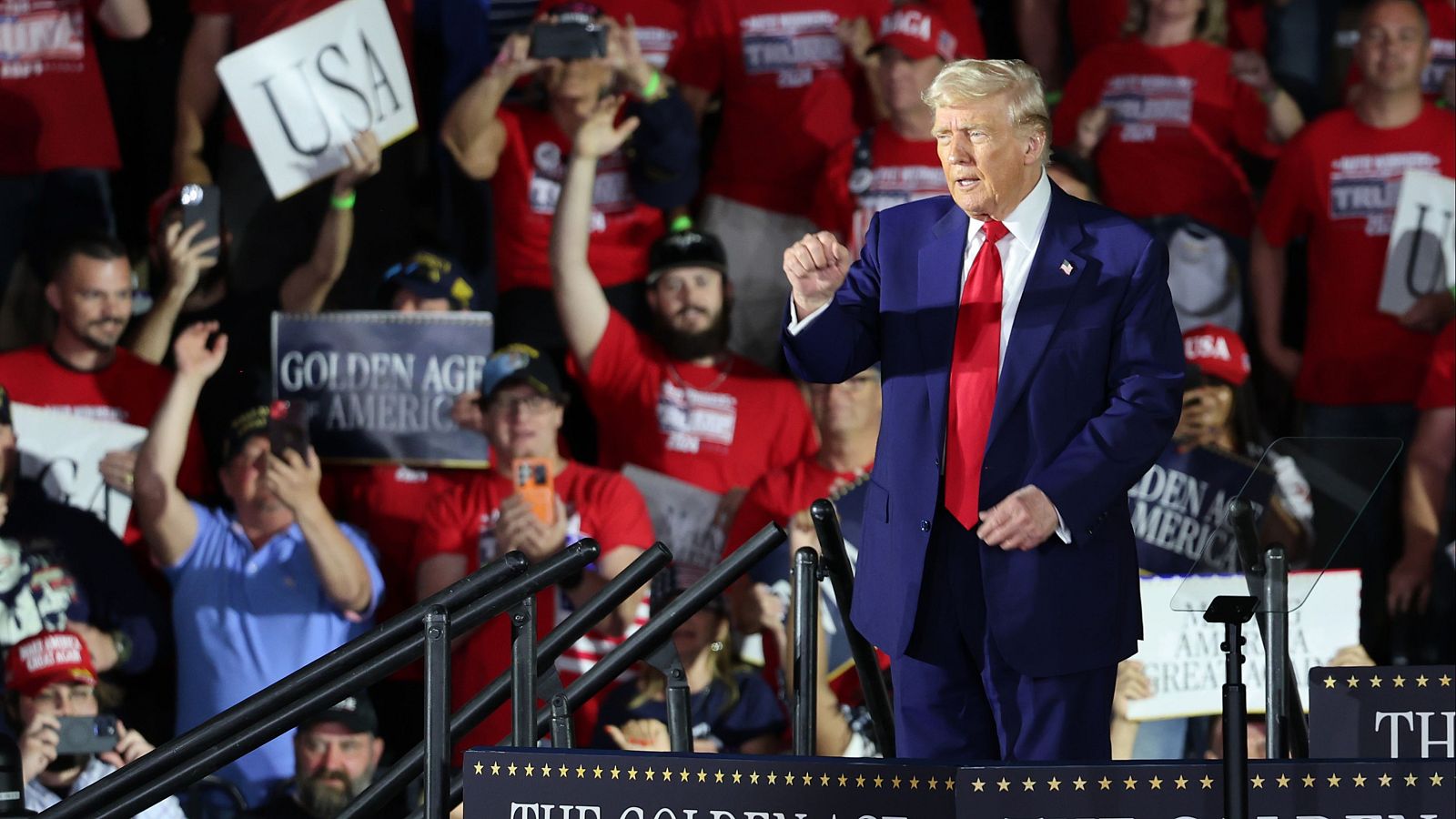Trump celebra sus 100 días como presidente de EE.UU. | Ver