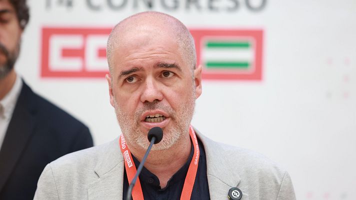 Unai Sordo, en un acto de CC.OO.