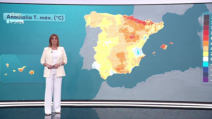 El tiempo - Tormentas y chubascos en el noroeste de Castilla y León, Estrecho y Costa del Sol