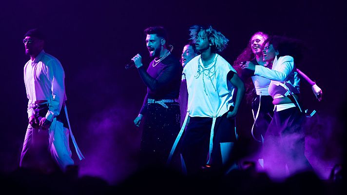 Eurovisión - J Kbello canta "V.I.P." en la fiesta de despedida de Melody