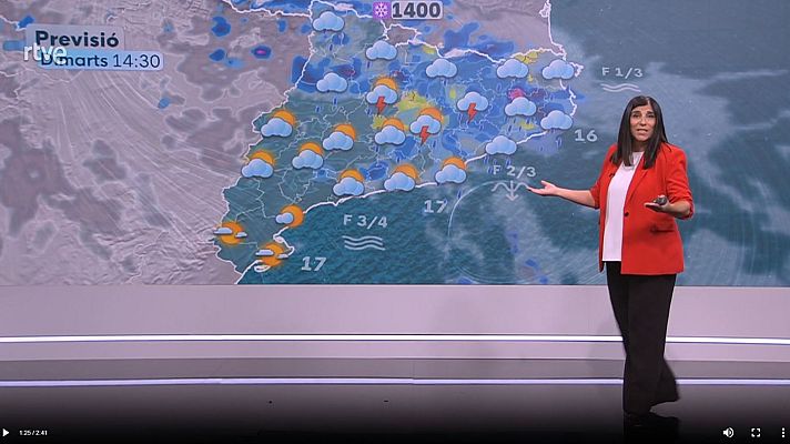 El temps - Nova tongada de ruixats i tempestes i també, neu al Pirineu i fresca