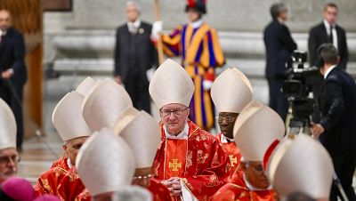 C�nclave: El cardenal decano desea "suerte" a Parolin - Especiales informativos | Ver