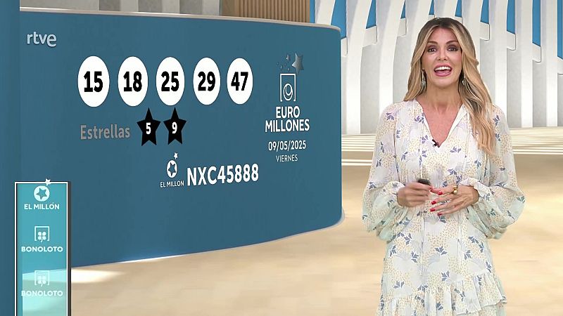 Sorteo de la Bonoloto y Euromillones del 09/05/2025 - ver ahora