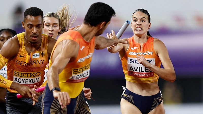 El relevo 4x400 mixto bate el récord de España y se clasifica para el Mundial de Tokio