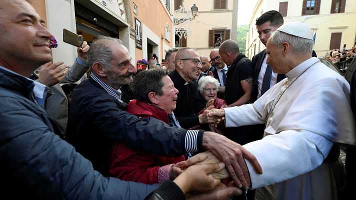 Telediario Fin de Semana - Sorpresa en Genazzano por la visita del papa León XIV al santuario de la Madre del Buen Consejo